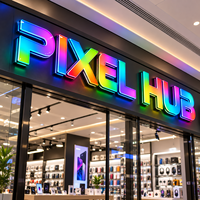Enseigne LED RGB, lettres LED, enseigne lumineuse pour mariage, enseigne publicitaire LED 3D en acrylique rétroéclairée pour la décoration de clubs/événements et de fêtes