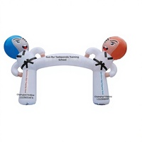 Ballon gonflable décoratif en forme de personnage de dessin animé de garçon de taekwondo, avec tissu Oxford et impression numérique