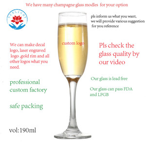 Fabrieksaanbieding: Op maat gemaakte champagneglazen 190ml, <span class=keywords><strong>beste</strong></span> prijs, fluitglazen <span class=keywords><strong>champagne</strong></span> - Product Image 1