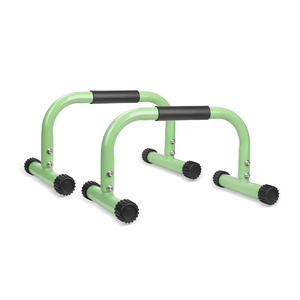 Barre de poussée, barres parallèles de calisthenics robustes en acier de 14 pouces de haut pour L-Sit, Dips - Product Image 5