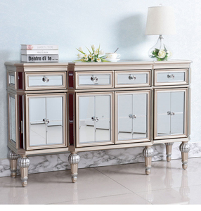 Buffets AIYI, tables, finition miroir or ou argent, luxe moderne, <span class=keywords><strong>buffet</strong></span> <span class=keywords><strong>blanc</strong></span> large - Product Image 2