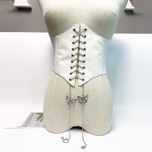 Corsé bajo el busto, top moldeador de cintura, cinturón de entrenamiento para moldear el cuerpo, lencería de talla grande, corsés góticos, corsés nupciales sexys, negro y rojo. - Product Image 3