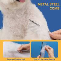 Usine en gros professionnel outil de toilettage pour animaux de compagnie en acier inoxydable chien peigne métal chat cheveux aiguille peigne pour enlever le noeud