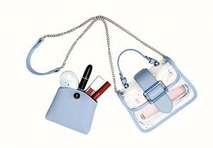 Custom LOGO Personalized <b>Designer</b> Ladies Leather Square Mixed Colors <b>Transparent</b> Stadium Approved Crossbody Shoulder <b>Handbag</b> - Product Image 3