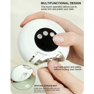 Automatic Rechargeable Electric Nail Clipper <b>Three</b> Speed Safety Sharp Electric Fingernail Cutter Electric Nail Clipper with LED - Product Image 2