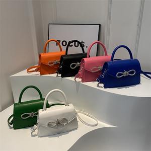 Bolsos de Mano de Moda para Mujer, Bolsos de Cuero con Lazo, Bolsos de Diseño de Moda para Mujer - Product Image 1