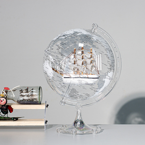 Wellfun transparente barco mundo Tierra juguete <span class=keywords><strong>Gadgets</strong></span> para decoraciones artesanía novedad regalos globo tierra globo decoración globo - Product Image 1