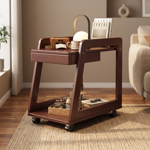 Minimalist Narrow Slim End Table, Compact Wooden Side Table, Space Saving Accent Table for <b>Small</b> Living Room Bedroom <b>Couch</b> Side - Product Image 3