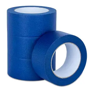 Color azul sin residuos de pegamento cinta adhesiva de pintura automotriz para pintura de automóviles