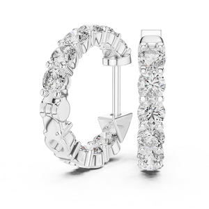 Elegant Women Silver Lab Grown Diamond Earrings Stylish Fine Jewelry Sparkling Bridal Party Gift - Product Image 2