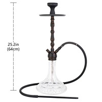 2024 luxe Style arabe grande tache peinture cuite en alliage d'aluminium narguilé élégant nouveau nouveau narguilé de luxe avec Base de boucle