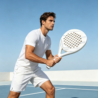 Racchetta da Padel Professionale in Fibra di Carbonio 18K Personalizzata OEM per Tornei Sportivi