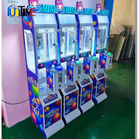 Mini Máquina de Garra Tipo Arcade Operada con Monedas para Premios, Grúa Expendedora para Juguetes Pequeños con Aceptador de Billetes, Regalos de Muñecos, Dulces y Premios de Peluche