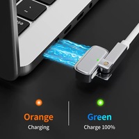 Cable magnético de carga súper rápida con cabezal giratorio de 180 grados, 2M 140W Mag 3 a USB-C, cable trenzado para Macbook