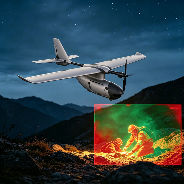 Industrial VTOL drone 8k Camera Flight 15KM Night Vision GPS Long Endurance for Mapping Search Rescue inspection FPV vtol drone