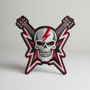 Bán Sỉ Tùy Chỉnh Vest Với Âm Nhạc Thêu Sắt Trên Mũ Vá Ban Nhạc Rock <span class=keywords><strong>Cap</strong></span> - Product Image 3