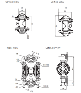 Pompe pneumatique AODD à double diaphragme en acier inoxydable GODO QBY3-80P de 3 pouces pour le traitement de l'eau, personnalisable ODM - Product Image 6
