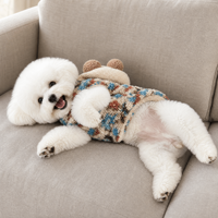 Ensemble de pulls en polaire tricotés sur mesure pour femme et chien, style ours, vêtements pour animaux de compagnie, vente en gros d'usine ODM OEM