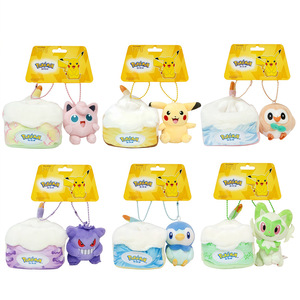 En gros, Pendentif porte-clés en peluche sur le thème de <span class=keywords><strong>Pikachu</strong></span>, Piplup, Rowlet, Gengar, Pawmi, Fuecoco, Clefairy, Sprigatito, Togepi, avec motifs de gâteaux et desserts - Product Image 1