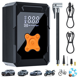 Gonfleur d'<span class=keywords><strong>air</strong></span> sans fil portable, <span class=keywords><strong>pompe</strong></span> électrique à affichage numérique pour pneus de vélo et de voiture - Product Image 3