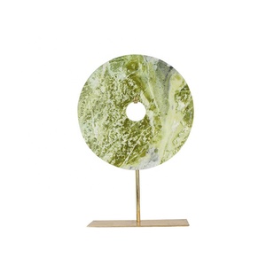 Escultura redonda de mármol de lujo <span class=keywords><strong>en</strong></span> metal para decoraciones de oficina - Product Image 4