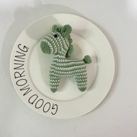 Porte-clés cheval tissé à la main, breloque en laine tricotée, poupée en peluche, pendentif de sac, cadeau