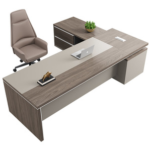Escritorio Ejecutivo de Madera en Forma de L, Moderno y Sencillo, Personalizado, con Silla, Muebles de Oficina Grandes, Escritorio para Jefe - Product Image 5
