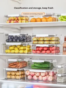 Xing You Grande boîte de rangement en <span class=keywords><strong>plastique</strong></span> transparente de qualité <span class=keywords><strong>alimentaire</strong></span> <span class=keywords><strong>pour</strong></span> le stockage des fruits frais Congélation du réfrigérateur étanche à l'humidité - Product Image 6