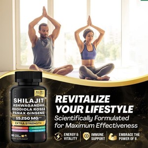 1000mg <b>Pure</b> Natural <b>Himalayan</b> <b>Shilajit</b> Organic Sea Moss Capsules 100% <b>Pure</b> Supplement with Phosphatidylserine Wild Cultivated - Product Image 6