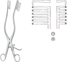 Retractores quirúrgicos de alta calidad, 26,5 cm, 6x6 dientes, Manual Adson de retención automática, acero inoxidable, tecnología alemana, Pakistán Mahersi - Product Image 4