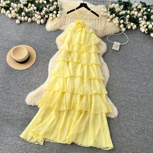 chinese dress ladies Women's Dresses Pure Color Long Sleeve U Neck Casual Dress Elegant Loose  Fit Dress for Summer Dresses for Women: Clothing, Shoes & Jewelry