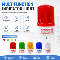 LED Mehrfarbige Stapel-Lichtanzeige Rot Grün Gelb Blau Weiß Blinkende Helligkeitsalarm-Leuchte mit Geräuschlosem Summer Mini Kompakt