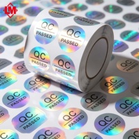 Autocollants holographiques, impression vinyle personnalisée, étiquette de sécurité anti-contrefaçon, papier adhésif imperméable en feuille ou en rouleau