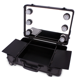 Valigetta <span class=keywords><strong>Professionale</strong></span> per Trucco in Alluminio, Stazione di Bellezza con Specchio Illuminato e Grande Capacità - Product Image 5