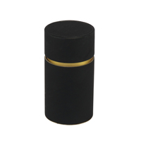 Confezione Cosmetica di Lusso a Forma di Cilindro, Tubo Nero Rotondo per Profumo con Logo Personalizzato, Scatola Regalo con Rivestimento in Spugna Biodegradabile
