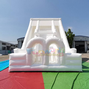 Pesta luar ruangan anak-anak, Castillo Inflable komersial istana tiup Kombo putih bouncing rumah hambatan - Product Image 1