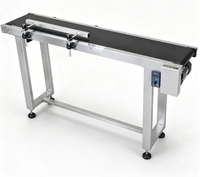 Convoyeur à bande PVC pour imprimante jet d'encre CV-300-1500-V avec déflecteur réglable pour ligne de codage d'emballage
