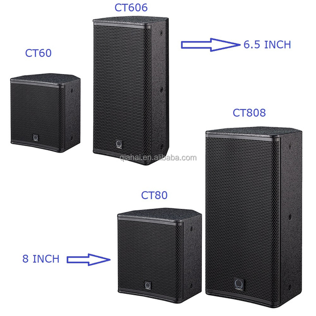 CT606 Dual 6.5 Inch Coaxial Speaker Professional Plywood PA Loudspeaker Box 250W Full Range Music Player for Disco/Bar/Club/Home
