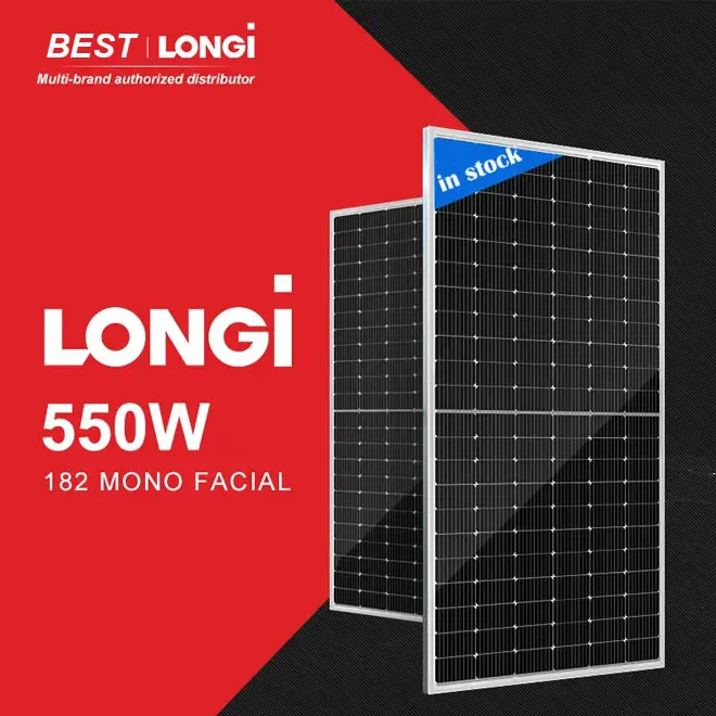 LONGi/Jinko/JA 550 w güç enerjisi 500/530/535/540/545w 550 watt mono fotovoltaik panphotovoltaic fotovoltaico bifacial pansolasolares