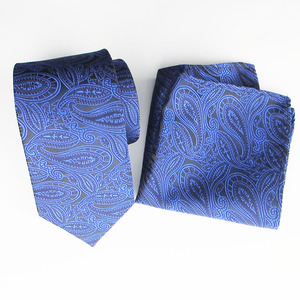 Conjunto de Corbata Clásica Personalizada con Pañuelo de Bolsillo, Diseño a Cuadros, Paisley, Flores, Azul Marino, para Hombre, Negocios, Fiesta, Boda, Moda, Fábrica de Corbatas - Product Image 6