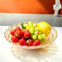 Plateau à fruits en verre de luxe léger, plateau à bonbons pour restaurant, assiette à dessert en verre, plateau à snacks durable, plateau à fruits secs