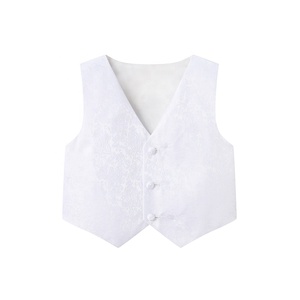 Abito da battesimo in smoking classico per ragazzo personalizzato abiti da battesimo per bambino e ragazzo <span class=keywords><strong>Blazer</strong></span> Beige camicie bianche pantaloni con cravatta a papillon per 2-7 anni - Product Image 4