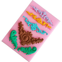 Moule en silicone fondant gaufré de style européen et américain, pour bordure de gâteau, en dentelle, moule en argile ultra-léger, outils de cuisson, 1 pièce
