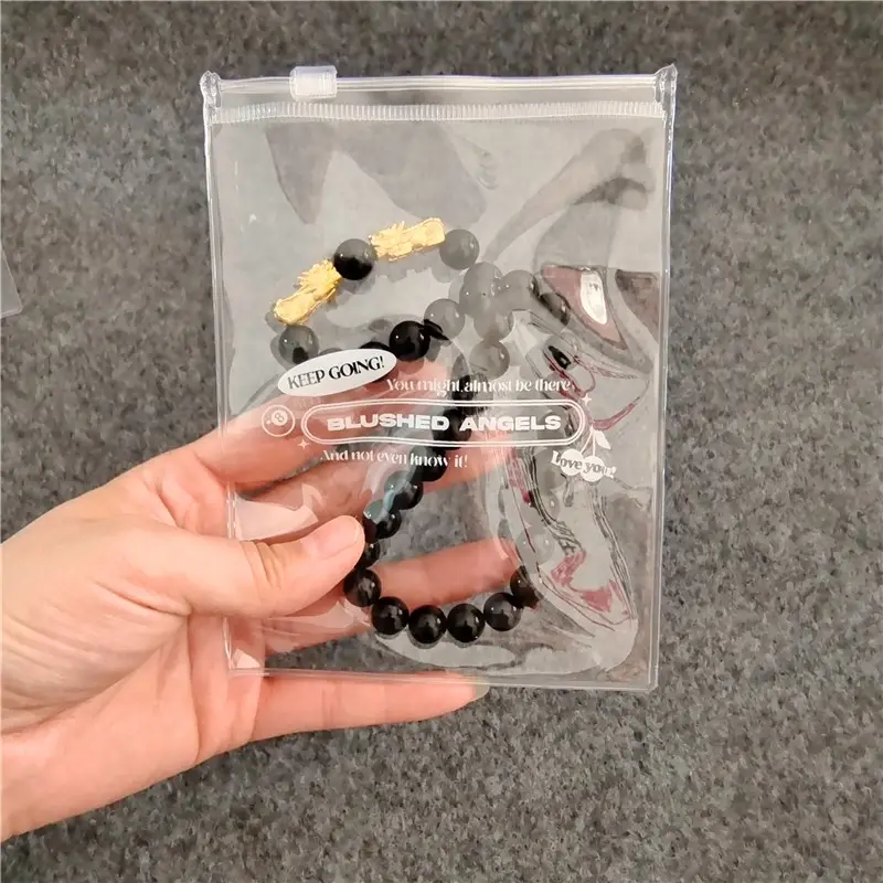 Мини матовый мешочек для ювелирных изделий на молнии, пвх мешки для упаковки ювелирных изделий на молнии, прозрачный пластиковый полиэтиленовый пакет для ожерелья