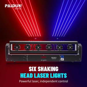 DMX512 faro oscillante a sei raggi rosso di controllo, adatto per KTV, Bar e sorgente luminosa RGBW - Product Image 5