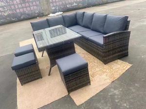 Ensemble <span class=keywords><strong>de</strong></span> canapés <span class=keywords><strong>de</strong></span> <span class=keywords><strong>jardin</strong></span> en <span class=keywords><strong>bois</strong></span> tissé durable <span class=keywords><strong>de</strong></span> style méditerranéen Mobilier d'extérieur portable confortable pour une utilisation dans la cour - Product Image 3