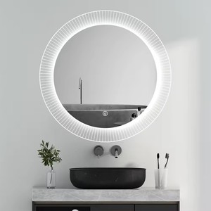 <span class=keywords><strong>Espejo</strong></span> de <span class=keywords><strong>baño</strong></span> LED inteligente a prueba de explosiones, vidrio redondo sin niebla con interruptor de barrido manual, <span class=keywords><strong>espejo</strong></span> de pared para el hogar IP44 - Product Image 2