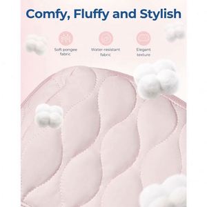 Custom Logo Winter Down Cotton Soft Light Weight Puffer Puffy Fluffy Quilted Fabric Makeup Cosmetic <b>Bag</b> Travel Make up Pouch - Product Image 3