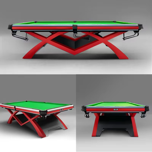 Table de <span class=keywords><strong>billard</strong></span> professionnelle de haute qualité, fabriquée en Chine, 7 pieds, 8 pieds, 9 pieds, 4,5 cm, structure en acier, bord en chêne, sac en cuivre, lourde, pour l'usine - Product Image 2