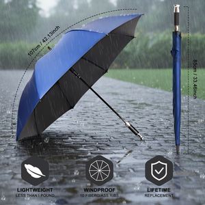 Manufacturer Straight <b>Large</b> Windproof logo Prints Promotional Branded Custom Golf Stick Straight <b>Umbrella</b> - Product Image 3